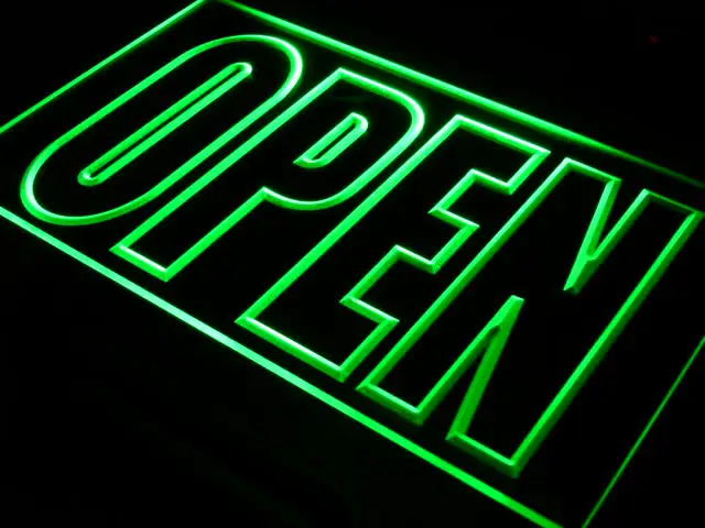 I097 открытый магазин дисплей Кафе Бизнес светодиодный неоновый светильник знак