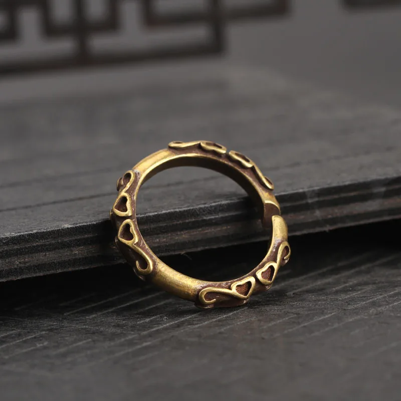 Vintage Key Ring Медная статуя Гуань Гун брелок Подвески китайский бог богатства ручной работы старинный чистый латунный счастливый ключ Chiains автомобильный мешок брелоки - Цвет: Vintage Key Ring