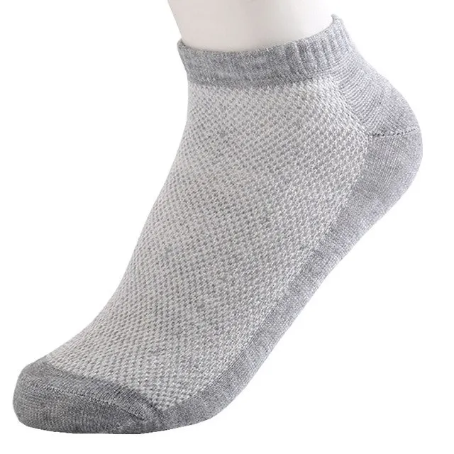 20 шт./партия, однотонные носки, европейские размеры 36-43, мужские сетчатые невидимые носки по щиколотку, мужские летние дышащие тонкие носки-лодочки по низкой цене - Цвет: Ankle Mesh Grey