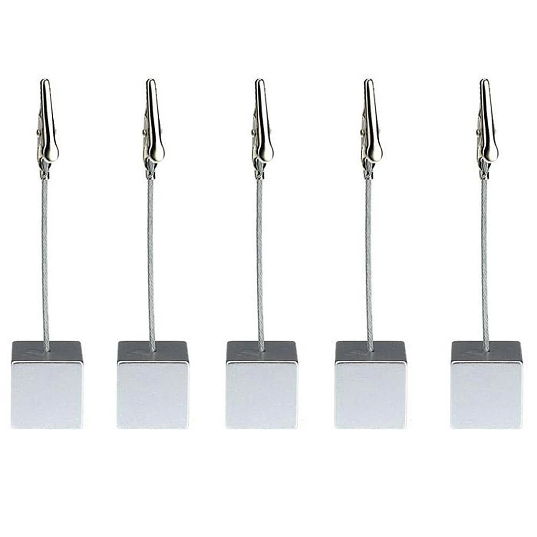 

SOSW-5pcs Memo Clips Card Holders Wedding Name Table Setting Marker (Grey)
