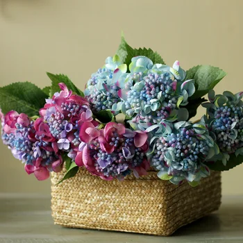 

6pcs/lot Denisfen Artificial Flowers Hydrangea Fruit without Basket Artificial Berries Decorative Flower AFB1110 Free Shipping