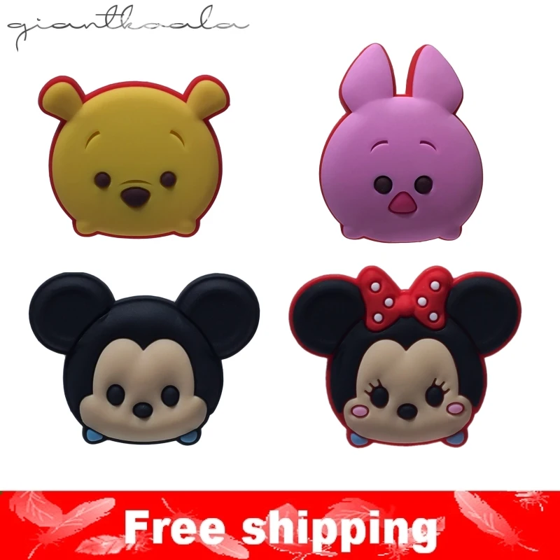 

Free shipping 40pcs New Tsum Tsum PVC Shoe Charms Shoe accessories Shoe Decoration for Shoes/ Wristbands kids Xmas Gift