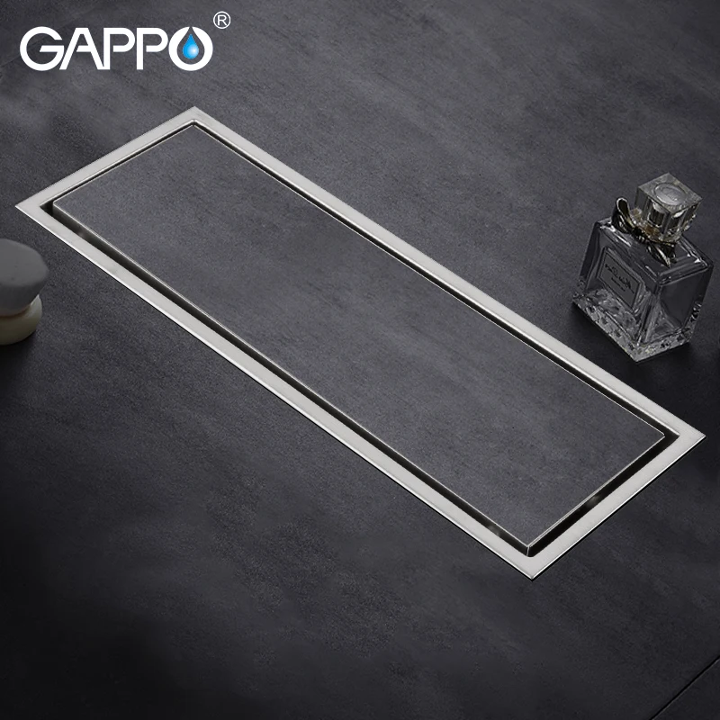 

GAPPO Drains stainless steel recgangle anti-odor bathroom shower floor cover drain shower floor waste cover Drains