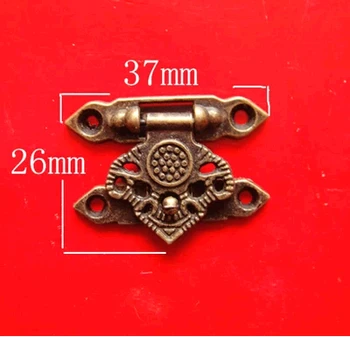

37*26mm Packaging hardware wooden lock Wine box hasp Decorative buckle Point deduction Snaps wholesale