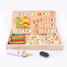 Детские деревянные математические блоки домино-игрушка двухсторонняя математическая счетная цифровая доска обучающая математическая игра обучающий инструмент
