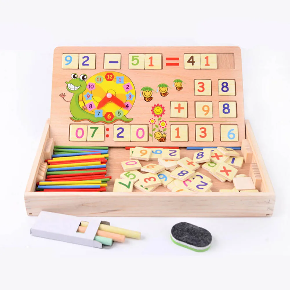 

Kids Wooden Math Dominoes Block Toy Double Side Mathematical Account Number Board Learning Math Game Teaching Tool