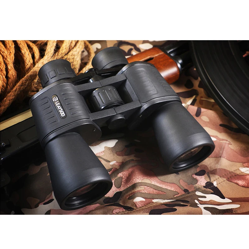 LEAYSOO 10X50 Professional Binocular Waterproof Low light level night vision Moonpit in sight Telescope NO infrared