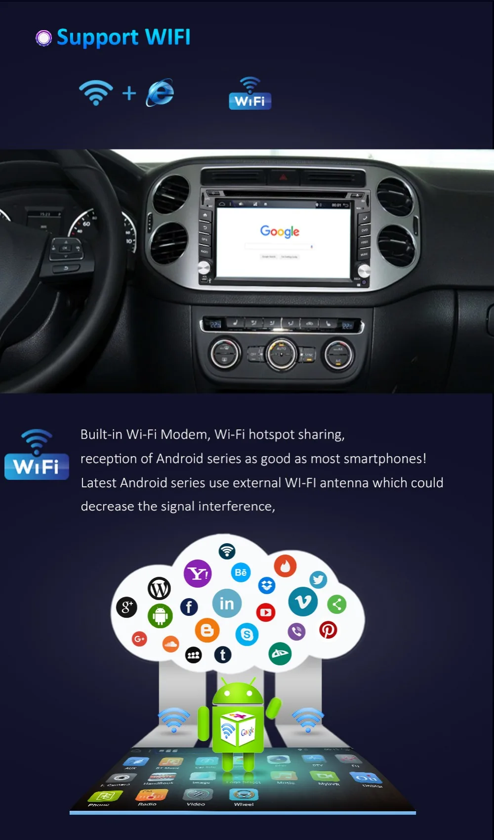 2 Din Android Quad Core car dvd Fit NISSAN QASHQAI Tiida universal car radio with GPS BT WIFI 4G/3G RDS STEERING WHEEL CAMERA