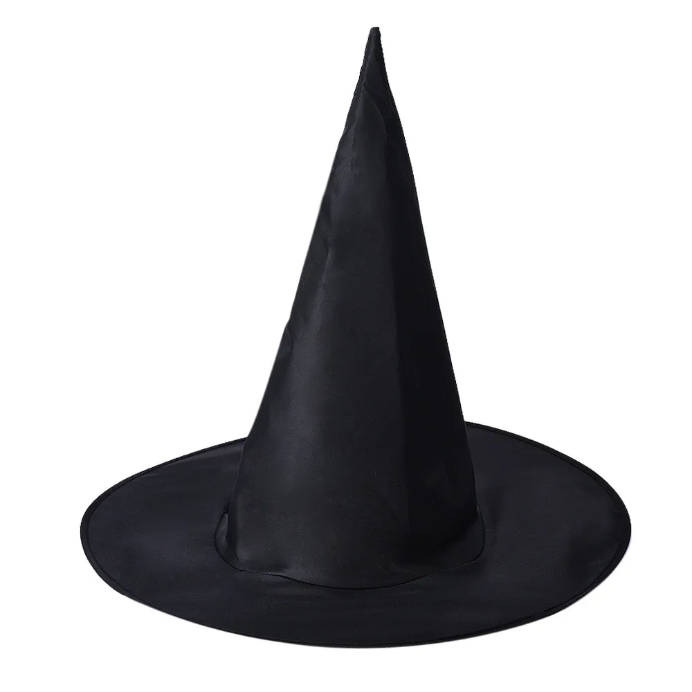 2018 1Pcs Adult Womens Black Witch Hat For Halloween Costume Accessory