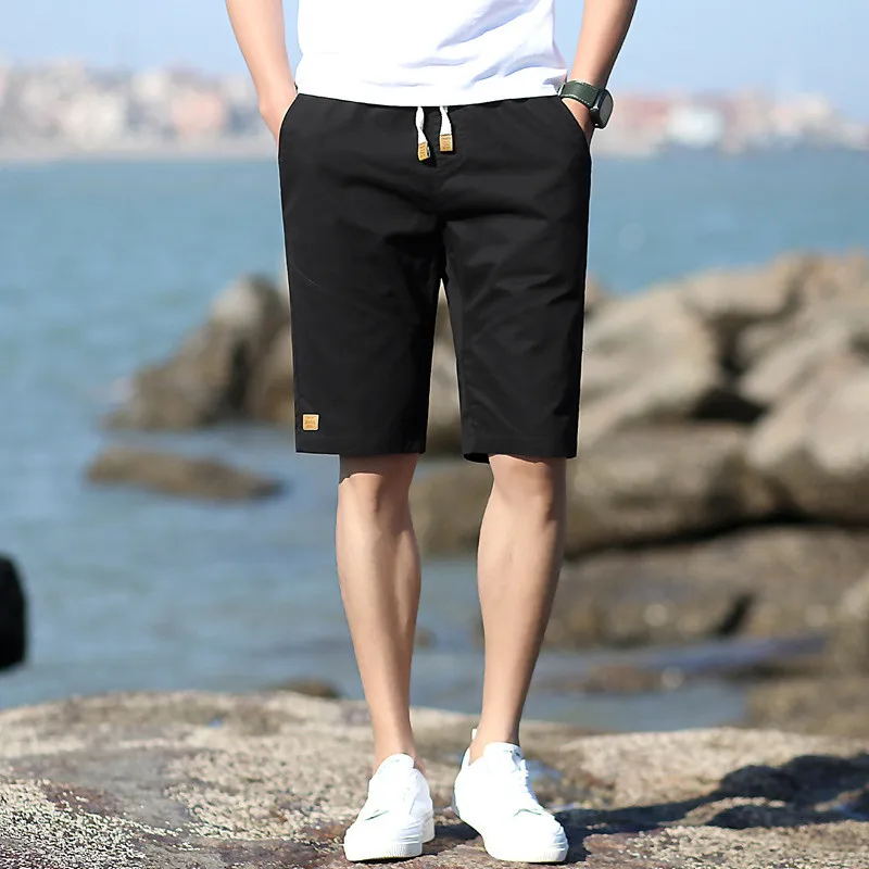 Vogue хороший Vogue новые мужские повседневные шорты спортивная мужская хлопковая однотонная мужская мода полномерная Прямая