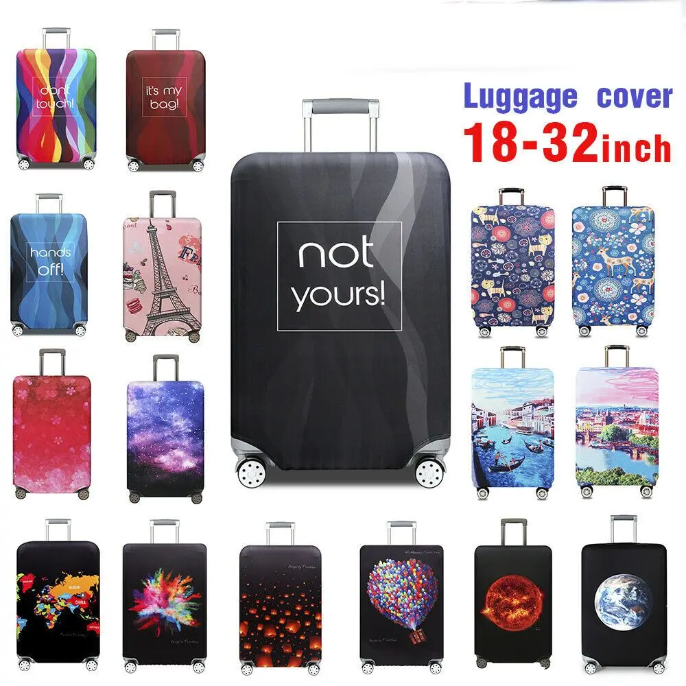 

Travel Luggage Suitcase Cover Elastic Protector Scratch Dustproof Bag 18-32"