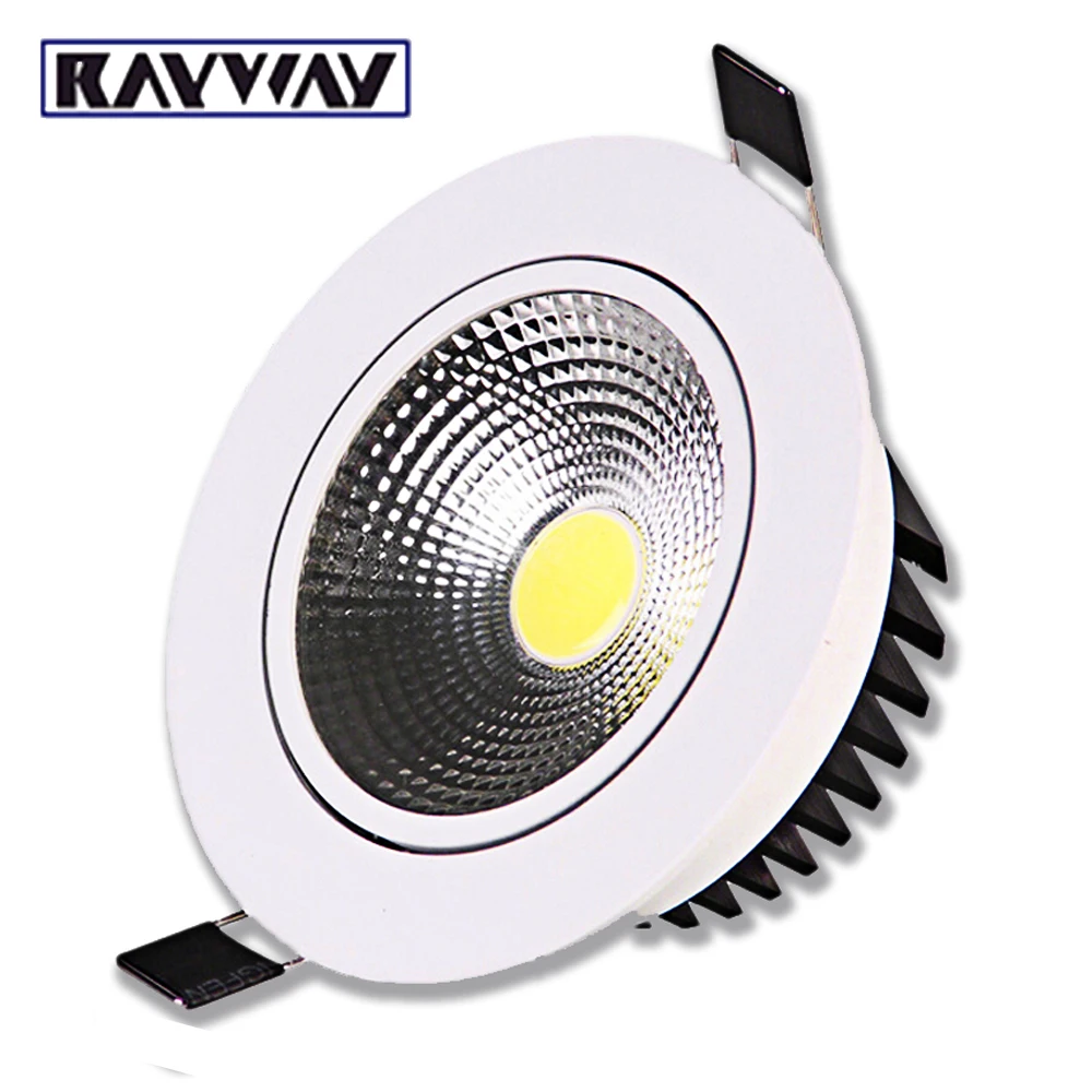 RAYWAY Recessed LED Ceiling Downlight 5W 7W 10W 15W 20W 25W Dimmable COB Down Light Lamp AC 85V-265V White/Warm LED Spot light RAYWAY Recessed LED Ceiling Downlight 5W 7W 10W 15W 20W 25W Dimmable COB Down Light Lamp AC 85V-265V White/Warm LED Spot light