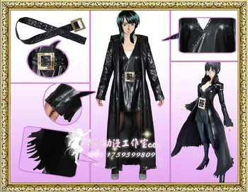 

One Piece Nico Robin Cosplay Costume All Sizes Custom Made black coat+dress