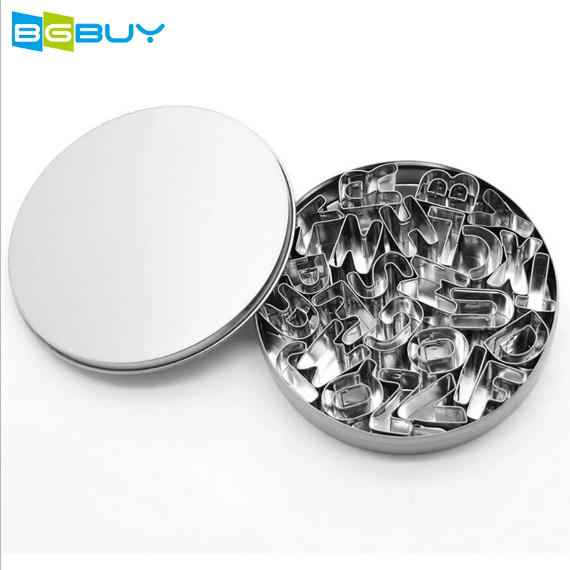 

A-Z Letter 430 Stainless Steel Cookie Cutter Set in Graduated Sizes, Stainless Steel 26 Pc Biscuit Set,Cookie Cake Baking Tools