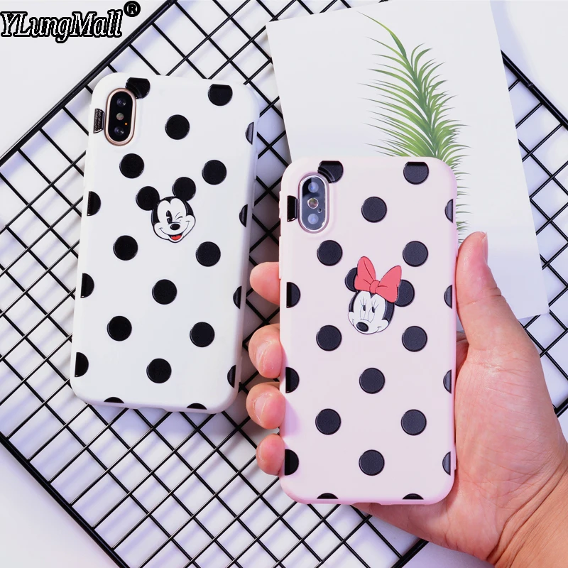 

Mickey Minnie Mouse Case for iPhone Xs Max Case 2018 Plus Soft Protector Silicone Phone Case for iPhone Xr Xs X Cover Coque