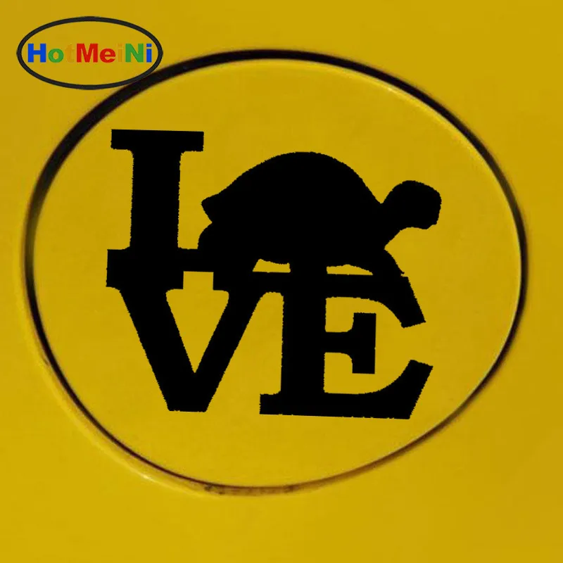 

HotMeiNi Car Sticker New Turtles Love Abstract SUV Motorcycle Car Styling Decal Truck Sea Box Turtles Tortoise Longevity 13*13cm