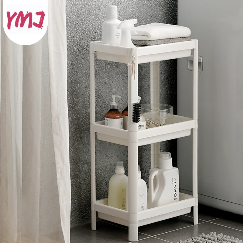 

Bathroom Shelf Plastic Drain Three-Layer Four-Layer Punch Free Toilet Storage Rack Kitchen Multi-layer Storage Shelves Assembly