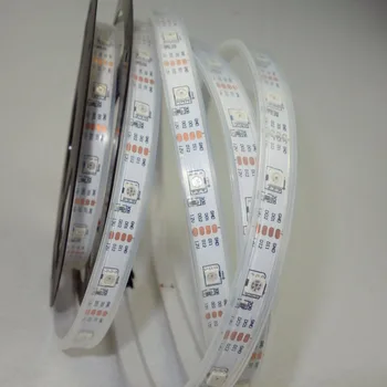 

GS8208(similar to WS2811 WS2813)DC12V addressable full color RGB 5050 LED strip;30leds/m;5m;waterproof in silicon tube;white PCB