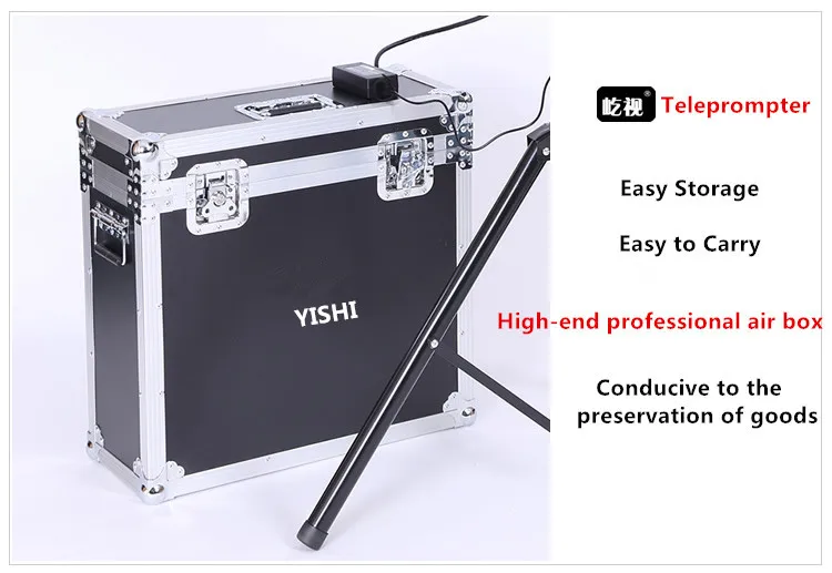 YiSHI 20 дюймов складной портативный микро-модератор для занятий спортом надпись Teleprompter двойной дисплей подсказки Teleprompter