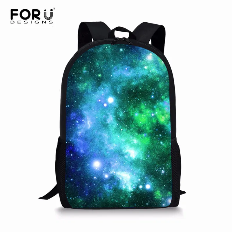 FORUDESIGNS Backpack for Teenager Girls Boys School Bags the Space Galaxy Women Travel Bagpack Children School Rucksack - Цвет: Z3900C