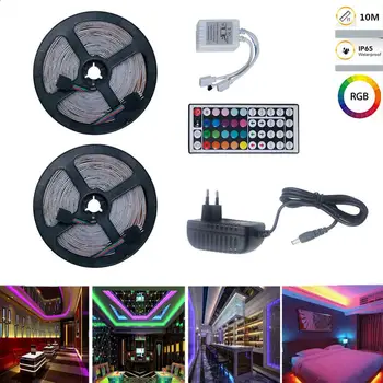 

Dragonpad 10M RGB LED Waterproof Strip Lights with 44Keys Remote Control and Adapter