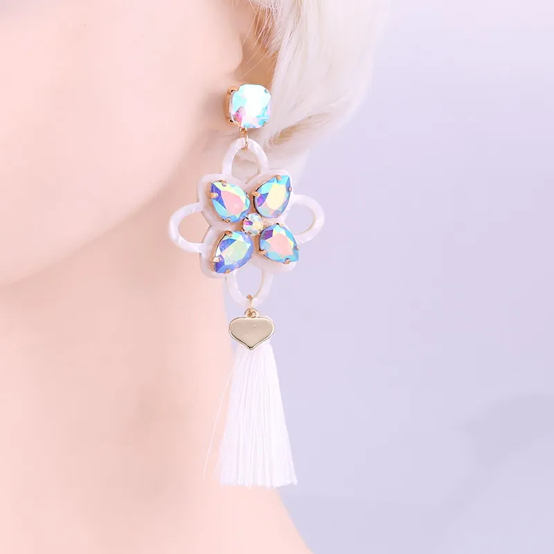 Earrings White AB