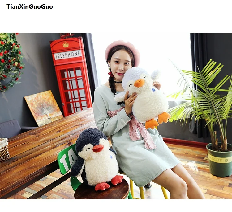 

about 35cm cool penguin plush toy soft doll throw pillow birthday gift s0990