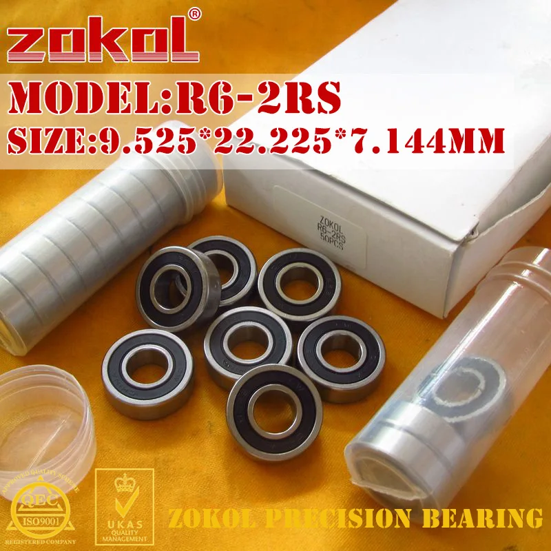 Миниатюрный радиальный шарикоподшипник ZOKOL R6 ZZ 2RS Z1 9 525*22 225*7 144 мм|bearing bearing|bearings