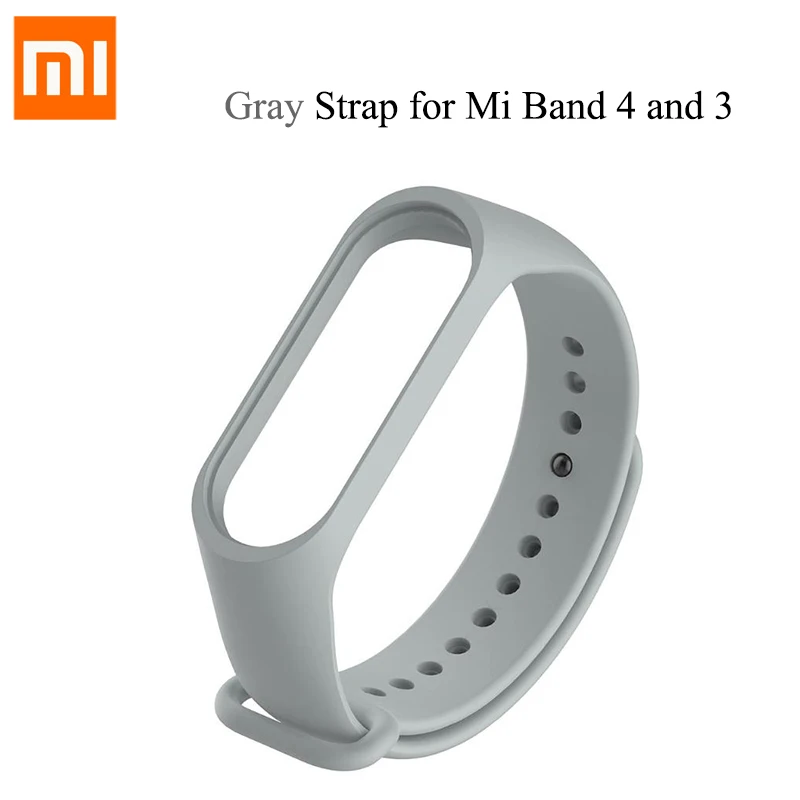 Силиконовый браслет mi band 3 и 4 для оригинальной Xiaomi mi Band 3/4 Band 3 ремешок для mi band 3 Сменный ремень - Цвет: Gray