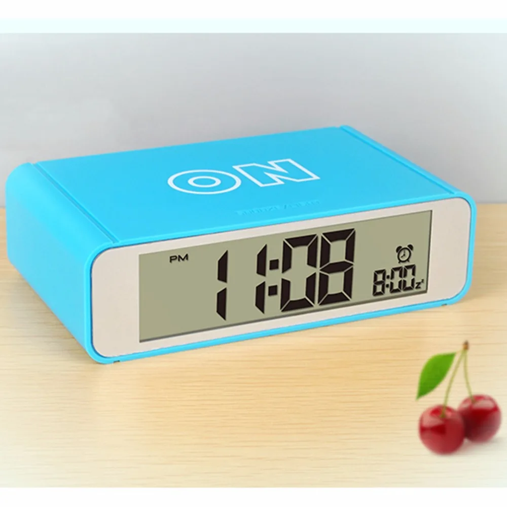 New Intelligent Digital Mini Alarm Clock Table Clock Watches Electronic Top Touch Sensor Digital Bed Clock Desk Clock 2 Types