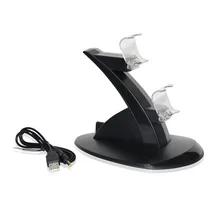 Flicker Dual USB Charging Holder Dock Cradle Station Gamepad Charger Stand for PlayStation 4 Gamepads for PS 4 Controllers
