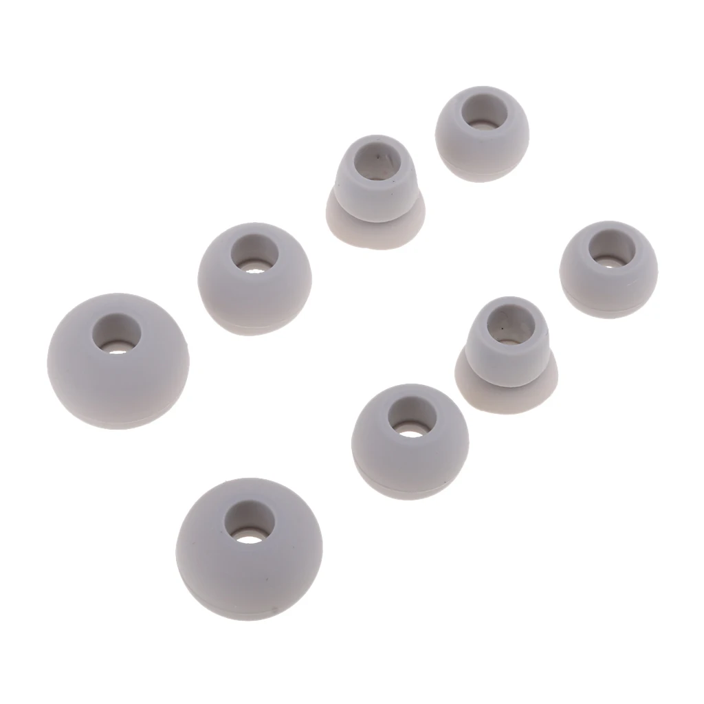4 Pairs Replacement Silicone Eartips Earbuds for Powerbeats 2 Earphones Water-washable Durable Flexible Antistatic