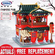 Xingbao 01002 3267 Pcs MOC Série Criativo A Bela Taverna Set Educação Infantil Presente Modelo de Blocos de Construção Tijolos Brinquedos Do Menino