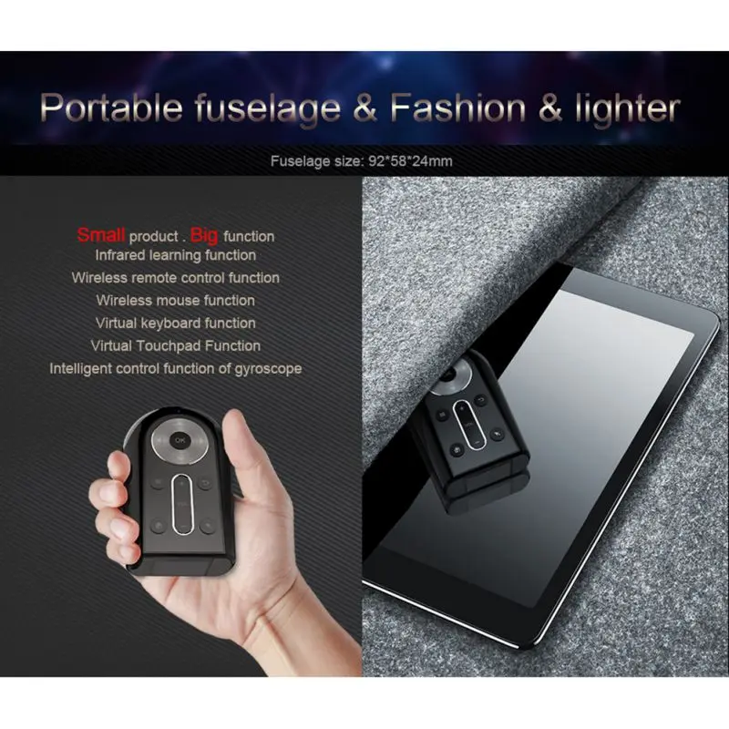 

Wireless Remote Control GFSK Smart Remote Controller Keyboard Laser Pointer Projection TV Controller Compatible For Android