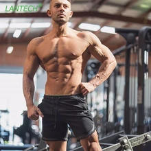 LANTECH мужские шорты, шорты для занятий спортом, для бодибилдинга, для бега, для фитнеса, модные, повседневные, дышащие