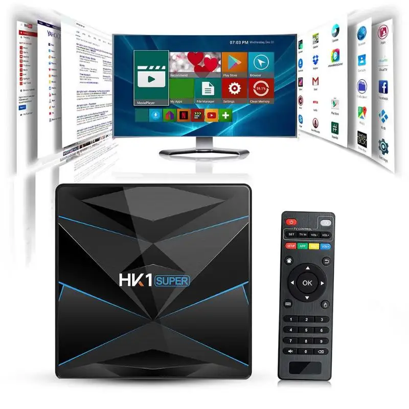 Android 9 0 телеприставка TV приставка цифровая HDMI 2 ГБ + 16 Гб ТВ с пультом