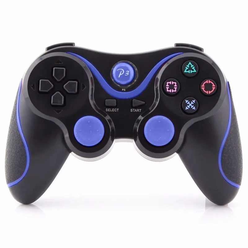Bluetooth беспроводной контроллер для sony Playstation 3 Двойной вибрационный джойстик для sony PS3 Sixaxis геймпад двойной шок джойстик - Цвет: Mix Black Blue