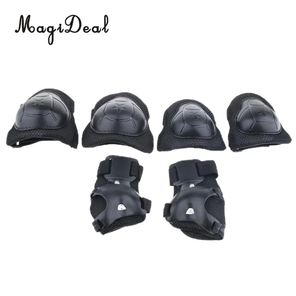 MagiDeal 6Pcs Kids Elbow Knee Wrist Protective Pads for Skateboard Skating