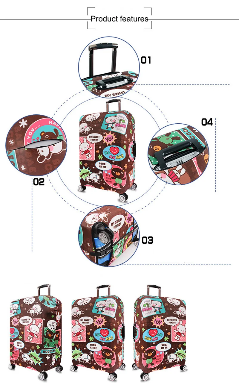 Утолщенный высокоэластичный Чехол для багажа протектор Dustproof18-32 дюймов тележка костюм чехол Чехол Защитные Чехлы аксессуары для путешествий