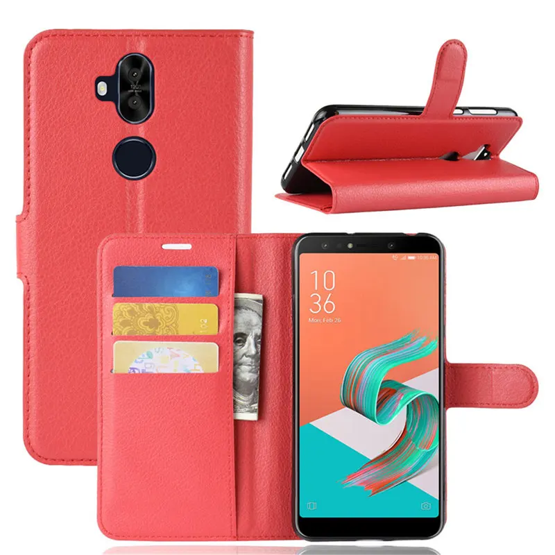 For Asus Zenfone 5 Lite ZC600KL Case Cover PU Leather with Antishock Protection Function Holder Phone Bag | Мобильные телефоны и
