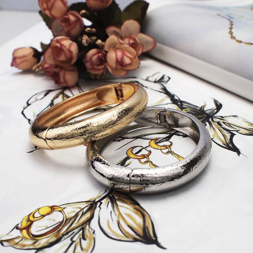 Alloy Statement Cuff Bangles Bracelets Women Punk Metal Jewelry Manchette femme Gift bangle bracelet