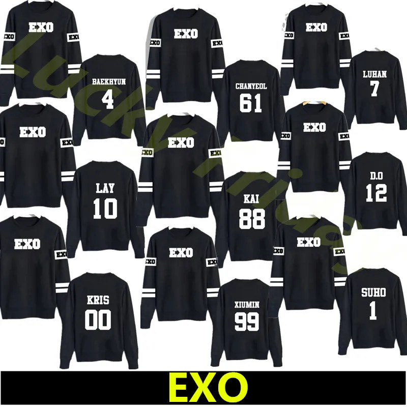 Женская толстовка kpop exo kar sehun xiumin baekhyun terra с капюшоном harajuku | одежда