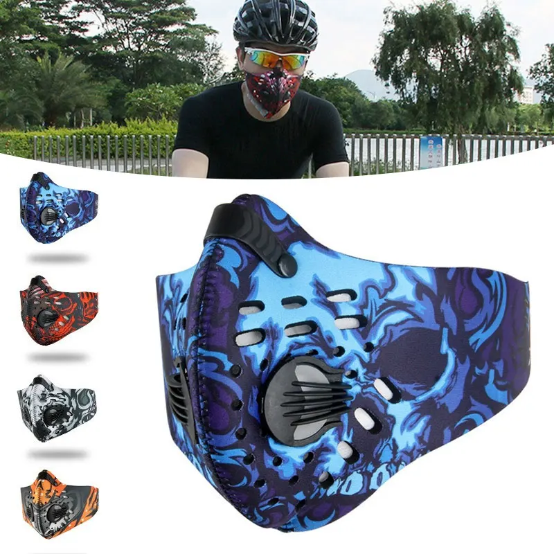 Мужская/Женская Пыленепроницаемая велосипедная маска с активированным углем, анти-загрязняющая маска для велосипедного велосипеда, тренировочная маска для лица
