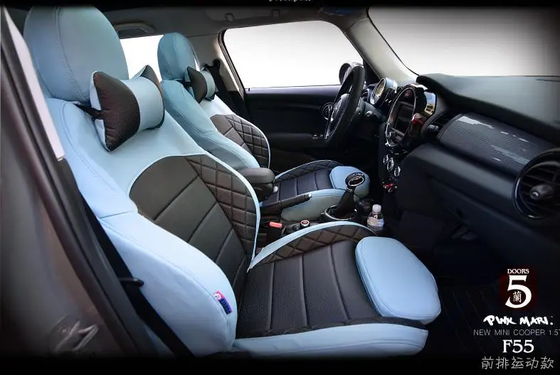 PU 1 комплект чехлов для автомобильных сидений + пара опор BMW MINI cooper 2 дверный