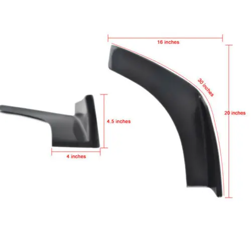 1 par coche Universal frente Deflector Spoiler del divisor del difusor parachoques Canard labial labios cuerpo palas de fibra de carbono pegatina divisores