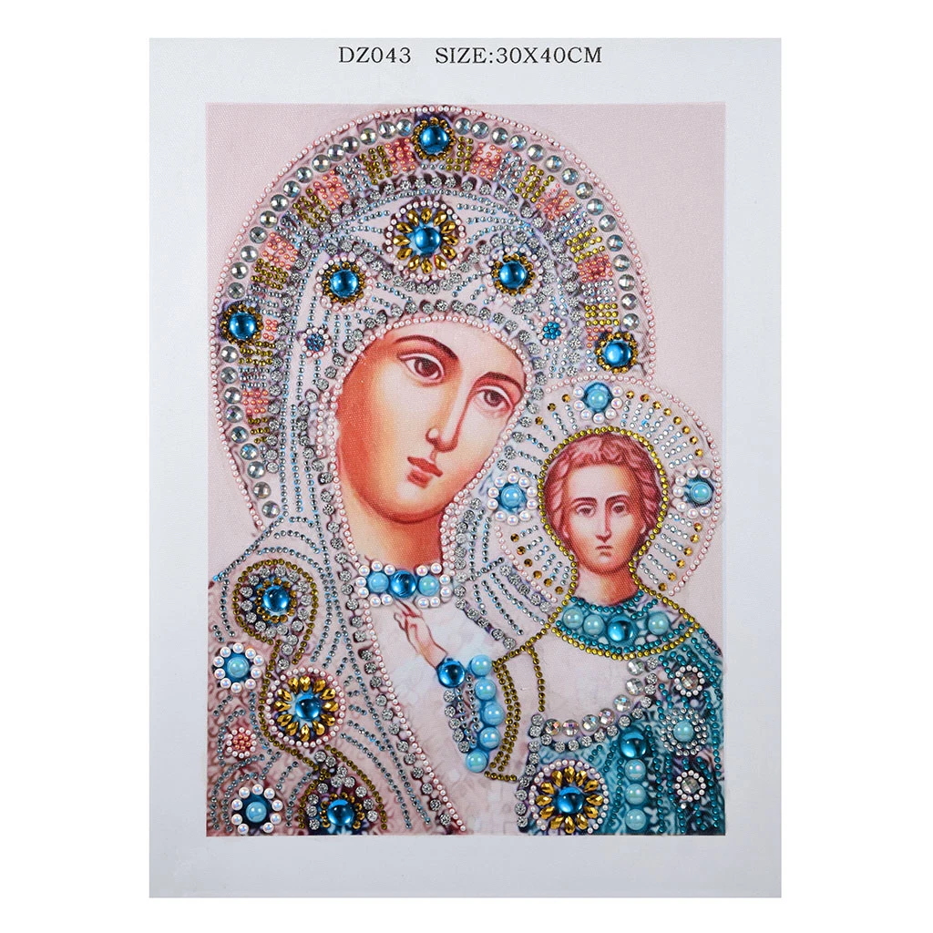 DIY Special Shaped 5D Religion Diamond Painting by Number Kit Partial Drill Rhinestone Embroidery Arts Craft 