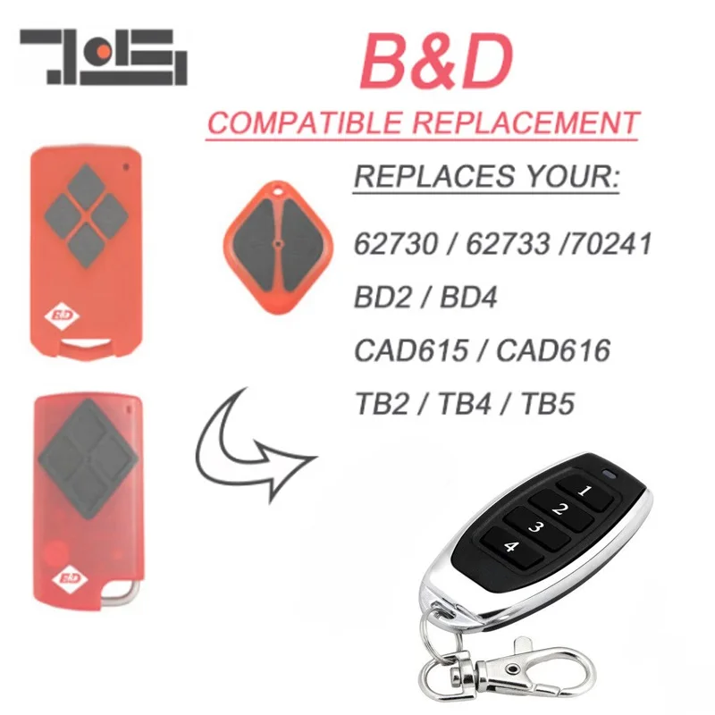 

For B&D PTX5 PTX-5 Tritran Tri Tran Garage Door BND TB5 BD4 BD2 replacement remote control free shipping