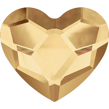 Выберите цвет) стразы Swarovski Elements Heart(2808)(без горячей фиксации)(6 мм, 10 мм, 14 мм - Цвет: Golden Shadow (GSHA)