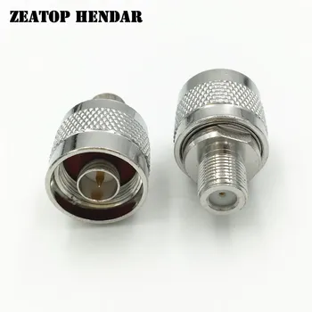 

50Pcs Brass N Type Male Jack to F TV Female Plug High-frequency Straight PTFE RF Coaxial Wire Connector High Quality