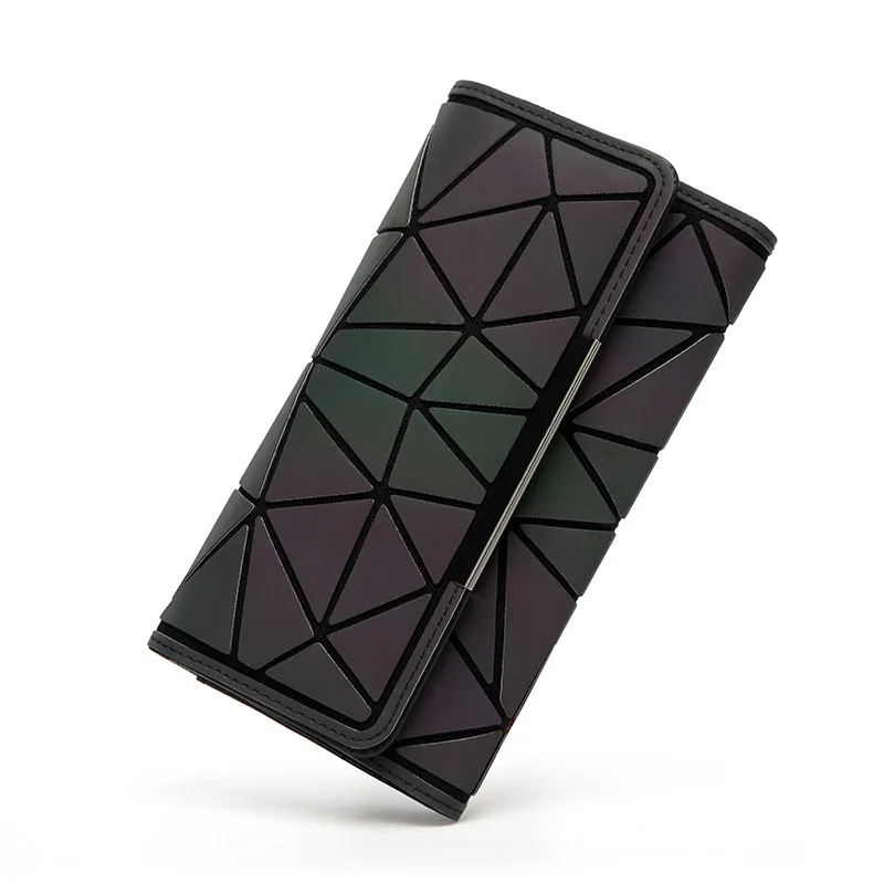 

Luxury Long PU Leather Luminous Wallet for Women 2019 Stylish Phone Holder Color Changing Night Light Korean Style Purse